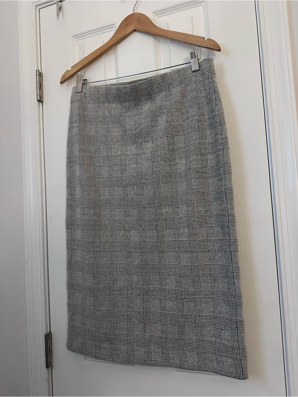 Ann Taylor Classic Gray Plaid Pencil Skirt - Women szM